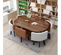 Moderno set di 7 pezzi con tavolo da pranzo con 6 sedie per ufficio, sala conferenze, cucina, salotto e soggiorno, mobili eleganti per la casa e gli spazi di lavoro