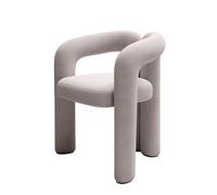 Moderno set di sedie da trucco in velluto e tavolo da pranzo rotondo con seduta imbottita per risparmiare spazio in piccole cucine e stanze