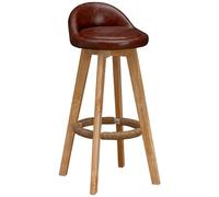 Moderno set di sgabelli da bar in legno girevoli a 360°, con schienale e poggiapiedi, decorazione minimalista per cucina e sala da pranzo, 37 x 37 x 63 cm, mobili eleganti per la casa