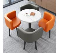 Moderno set di tavolini da caffè con 4 sedie, set da pranzo compatto per piccoli spazi, mobili per ufficio, reception, club, piccolo tavolo da conferenza e sedie, per sale negoziali