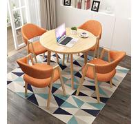 Moderno set di tavolini da caffè per conferenze e ricevimenti di lavoro, elegante set di tavolo e sedie da ufficio per salotto, soggiorno e cucina, design versatile