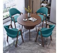 Moderno set di tavolo da conferenza per ufficio con sedie, design a doppio strato, per piccole sale riunioni, semplice tavolo rotondo per cucina, sala da pranzo, sala conferenze