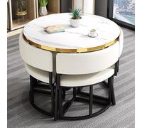 Moderno set di tavolo da pranzo e sedie per ufficio, sala reception, club, cucina, soggiorno, bar o camera da letto, elegante e funzionale, set di mobili per il tempo libero e l'intrattenimento,
