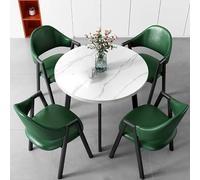 Moderno set di tavolo da pranzo rotondo e sedie verde scuro per 4 mobili salvaspazio per il tempo libero per casa balcone negoziare tavolo e sedia combinazione con tavolino rotondo piccolo