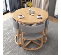 Moderno set di tavolo e sedie per ufficio, reception, club, per casa, balcone, cucina e sala da pranzo, mobili in stile nordico per il tempo libero, grigio chiaro