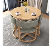Moderno set di tavolo e sedie per ufficio, sala reception, club, per il tempo libero, casa, balcone e cucina, mobili da pranzo in stile nordico (grigio fumé)