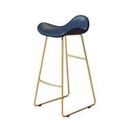 Moderno Sgabello Bar, Bar Sedia Imbottita Sgabello Alto, sede Blu PU con Base Metallica Bar Stool for la Cucina, bistrot, caffè, Pub Max.carico 200kg