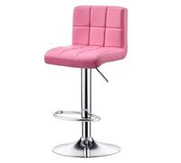 Moderno sgabello da bar girevole regolabile in pelle con schienale senza braccioli, altezza bancone, sgabelli da cucina e colazione, design imbottito per il massimo comfort, perfetto per uso domestico