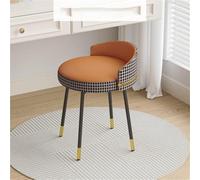 Moderno sgabello da trucco senza braccioli, con schienale, semplice, rotondo, per toletta e cambio scarpe, ideale per la casa, design elegante e funzionale