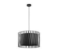 Moderno Sospensione Metallo Nero Rotondo Ø50cm Mina Soggiorno Pranzo Luce