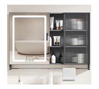 Moderno specchio da bagno a LED con portaoggetti intelligente, design a parete per uno spazio nizzato, essenziale per il bagno elegante e funzionale