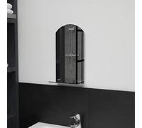Moderno specchio da parete, specchio decorativo da bagno, per camera da letto, bagno, specchio da parete con scaffale, 20 x 40 cm