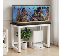 Moderno Supporto per Acquario, Mobile Acquario Espositore Multifunzionale, Scaffale per Terrari, per Ufficio Ingresso(White,80x35x60cm)