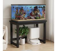 Moderno Supporto per Acquario, Mobile Acquario Espositore Multifunzionale, Scaffale per Terrari, per Ufficio Ingresso(Black,80x35x60cm)