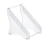 Moderno supporto per dischi in vinile acrilico con lato liscio, facile da montare, 12 slot in vinile acrilico, organizer per dischi per collezionisti per album di raccolta musicale