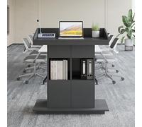 Moderno supporto per podio in legno con contenitore, spazioso leggio per chiese, aule, matrimoni, conferenze e presentazioni, facile da montare, per pulpito professionale