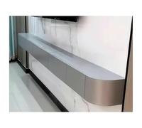 Moderno supporto per TV da parete in legno massello, con ripiano per console multimediale per TV da 50" 85", elegante unità portaoggetti con ampio spazio (grigio, 300 cm)