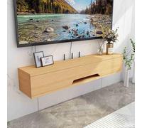 Moderno supporto per TV sospeso - Armadio a parete lucido, elegante mensola console con anta superiore a ribalta, elegante contenitore per soggiorno e camera da letto Media.
