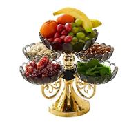 Moderno supporto rotante per snack a 5 livelli, vassoio salvaspazio per frutta, perfetto per tavolino da caffè e feste, utilizzabile come supporto per dolcetti