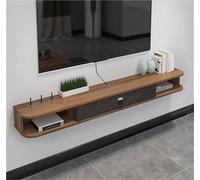 Moderno supporto TV a parete con contenitore da 55 pollici console multimediale galleggiante per soggiorno elegante marrone centro di intrattenimento soluzione salvaspazio per la casa