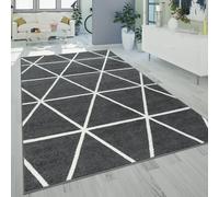 Moderno tappeto da soggiorno a pelo corto con design geometrico dal motivo di ro