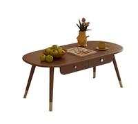 Moderno Tavolini da Salotto Tavolino ovale in legno massello for piccoli soggiorni, design moderno di lusso, tavolino da tè compatto for casa o balcone, stile minimalista Tavolino per Soggiorno, Divan