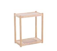 Moderno tavolino da caffè a 2 ripiani per soggiorno e camera da letto, elegante tavolino con binario scorrevole nascosto e comodino, tavolino centrale per balcone patio H