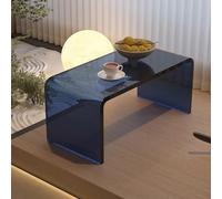 Moderno tavolino da caffè a forma di C in acrilico trasparente, comodino per soggiorno, camera da letto e bagno, elegante tavolino blu, 60 x 40 x 30 cm, decorazione per la casa chic