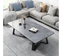Moderno tavolino da caffè in legno nordico rettangolare da 119,4 cm, tavolo da cocktail per piccoli appartamenti, elegante tavolino da tè grigio perfetto per decorare la casa e il soggiorno