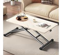 Moderno tavolino pieghevole in legno con ruote, tavolino basso compatto per piccoli spazi e affitti, elegante mobile da soggiorno