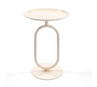 Moderno tavolino rotondo a forma di lanterna nera - elegante tavolo d'accento per piccoli spazi, soggiorno e bar, design funzionale in metallo per la decorazione della casa