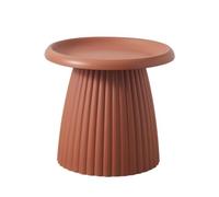 Moderno tavolino rotondo con piedistallo - Mini tavolino in plastica per balcone, 71,1 cm di lunghezza x 71,1 cm di larghezza x 35,6 cm di altezza, design nordico semplice