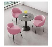 Moderno tavolino rotondo con sedie per ufficio, reception, piccole sale conferenze e riunioni, elegante tavolo negoziale per negozi e club, versatile e salvaspazio