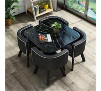 Moderno tavolo da conferenza rotondo, semplice tavolo da pranzo/cucina con sedie, 89 x 75 cm (lunghezza x altezza), mobile elegante e funzionale per casa e ufficio