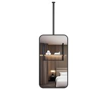 Moderno tavolo da gioco rettangolare in metallo nero per casa, corridoio o bagno, grande 40 x 60 cm, design elegante per divertimento e attività di toelettatura