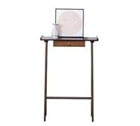 Moderno tavolo da ingresso in bambù, tavolo consolle stretto con cassetto portaoggetti e gambe stabili for ingresso, divano, corridoio(Schwarz,70cm)