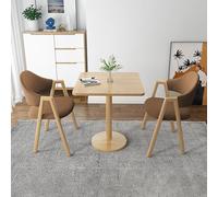 ＳＥＡＦＩＯＺ Moderno Tavolo Da Pranzo In 3 Pezzi Set per 2, Tavolo Quadrato e 2 Sedie Di Stoffa, Tavolino Da Pranzo Per 2, Tavolo Da Banco con Sgabello Da 2 Bar per Cucina, Marrone Ufficio brown