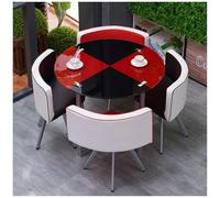 Moderno tavolo da pranzo in vetro temperato SetRotondo/Quadrato Sala conferenze Mobili per Cucina Sala da pranzo & Dinette Elegante Interno Casa Durevole & Design Elegante