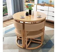 Moderno tavolo da pranzo pieghevole e sedie, design piccolo rotondo per affari e tempo libero, ideale per sale conferenze, caffetterie e balconi di casa, perfetto per rilassarsi e negoziare.