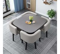 Moderno tavolo da pranzo rotondo con 4 sedie 90 cm tavolo da conferenza e reception Combo elegante mobili per sala da pranzo per casa e ufficio