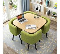 Moderno tavolo da pranzo rotondo con 4 sedie - elegante arredamento da cucina e soggiorno, perfetto per piccoli spazi, uffici e sale conferenze, comfort ed eleganza combinati