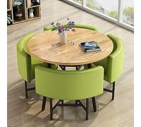 Moderno tavolo da pranzo rotondo con sedie, mobili salvaspazio per sala da pranzo, soggiorno, ricevimento e sale conferenze, diametro tavolo 71 cm