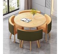 Moderno tavolo da pranzo rotondo con sedie, mobili salvaspazio per sala da pranzo, soggiorno, ricevimento e sale conferenze, diametro tavolo 71 cm