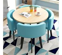 Moderno tavolo da pranzo rotondo con sedie per cucina e sala da pranzo, 72 x 75 cm, tavolo da bar e sedie, mobili eleganti e salvaspazio