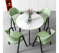 Moderno tavolo da pranzo rotondo e sedie set per 4 mobili salvaspazio da esterno per casa balcone e area tempo libero negoziare tavolo e sedia combinazione in colore verde chiaro
