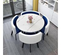 Moderno tavolo da pranzo rotondo piccolo cucina colazione bar mobili con sedie 80 x 74,9 cm per sala da pranzo/conferenze uso risparmio di spazio design ideale per casa e ufficio.