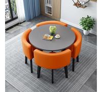 Moderno tavolo da pranzo rotondo quadrato con 4 sedie in legno tavolo da conferenza per 4 persone ideale per soggiorno reception 80 cm elegante mobili per la casa
