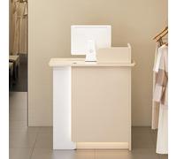 Moderno tavolo da ricevimento a LED, compatto e semplice, con cassetto e armadietto portaoggetti per casa, ufficio, vendita al dettaglio o reception, elegante bancone cassa