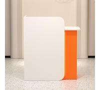 Moderno tavolo da ricevimento a LED con cassetti bloccabili per salone di bellezza, tavolo da ufficio, reception, hall dell'hotel e soluzione moderna per la reception.