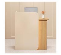 Moderno tavolo da ricevimento a LED con cassetti e ripiani chiudibili a chiave, elegante tavolo frontale per ufficio, reception, design contemporaneo, soluzione salvaspazio